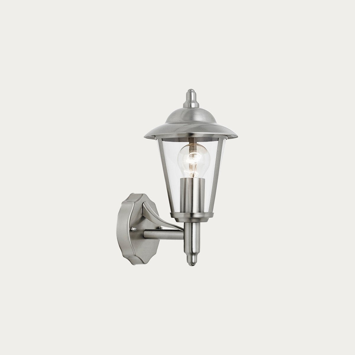 H2501ED0065_F0EEEB_5d7e1638-458e-4a97-9de9-2de680f3d607.jpg Tarian Uplight Wall Light in Polished Stainless Steel and Clear Polycarbonate - Image 1