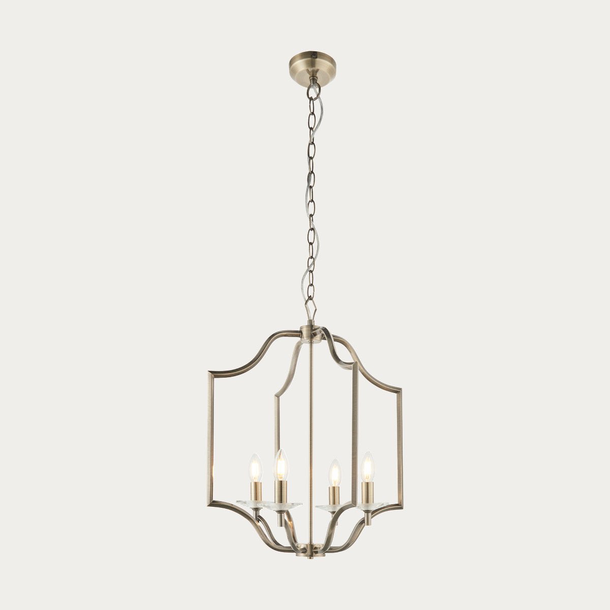 H2501ED0314_F0EEEB_ad1aba3f-0da8-44f2-b387-0eb268fdbe08.jpg Sienna 4 Light Pendant in Antique Brass and Clear Crystal - Image 1