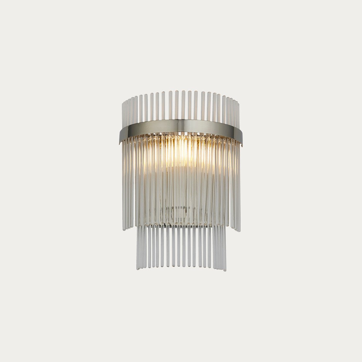 H2501ED0595_F0EEEB_51d442b4-06f4-4fcf-90c8-4eb321edfa77.jpg Odessa Wall Light in Bright Nickel and Clear Glass - Image 1